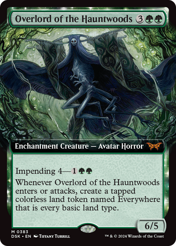 Overlord of the Hauntwoods (DSK-383) - Duskmourn: House of Horror: (Extended Art)