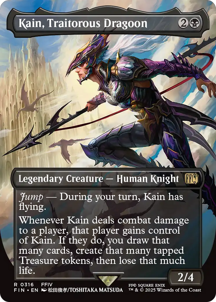 Kain, Traitorous Dragoon (Borderless) (FIN-316) - FINAL FANTASY Foil