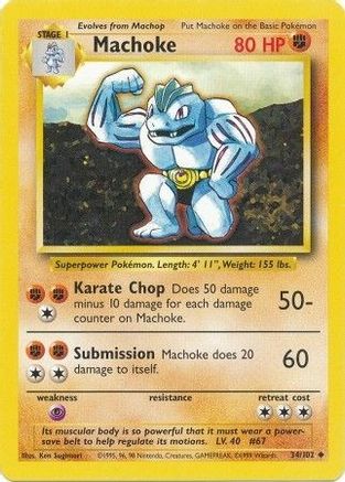 Machoke 34/102 - Base Set