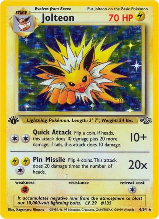 Jolteon (4) 4/64 - Jungle 1st Edition Holofoil