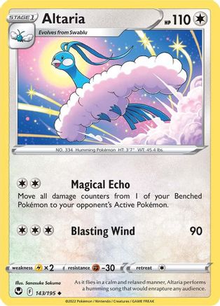 Altaria 143/195 - SWSH12 Silver Tempest Reverse Holofoil