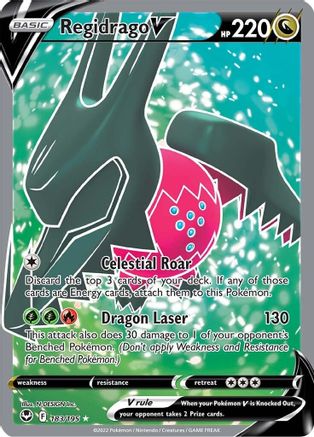 Regidrago V (Full Art) 183/195 - SWSH12 Silver Tempest Holofoil