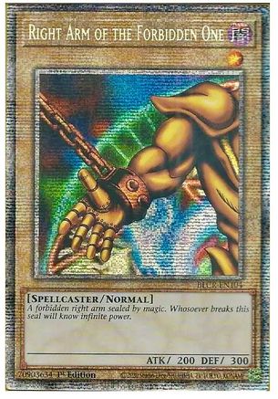 Right Arm of the Forbidden One (Starlight Rare) (BLCR-EN104) - Battles of Legend: Crystal Revenge 1st Edition