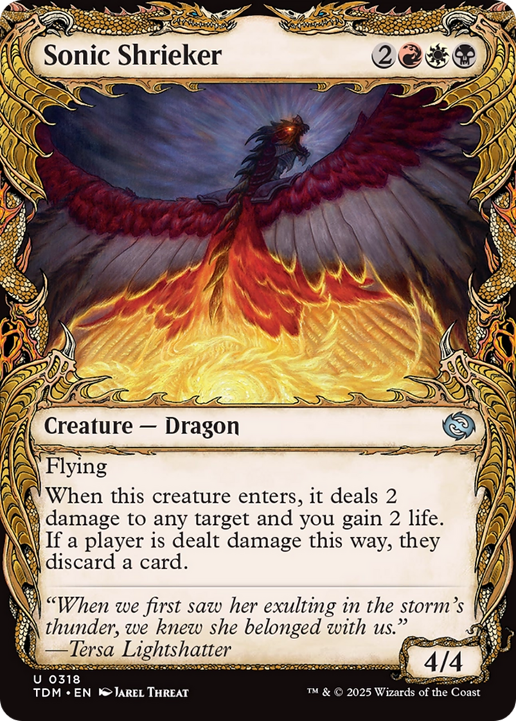 Sonic Shrieker (TDM-318) - Tarkir: Dragonstorm: (Showcase) Foil