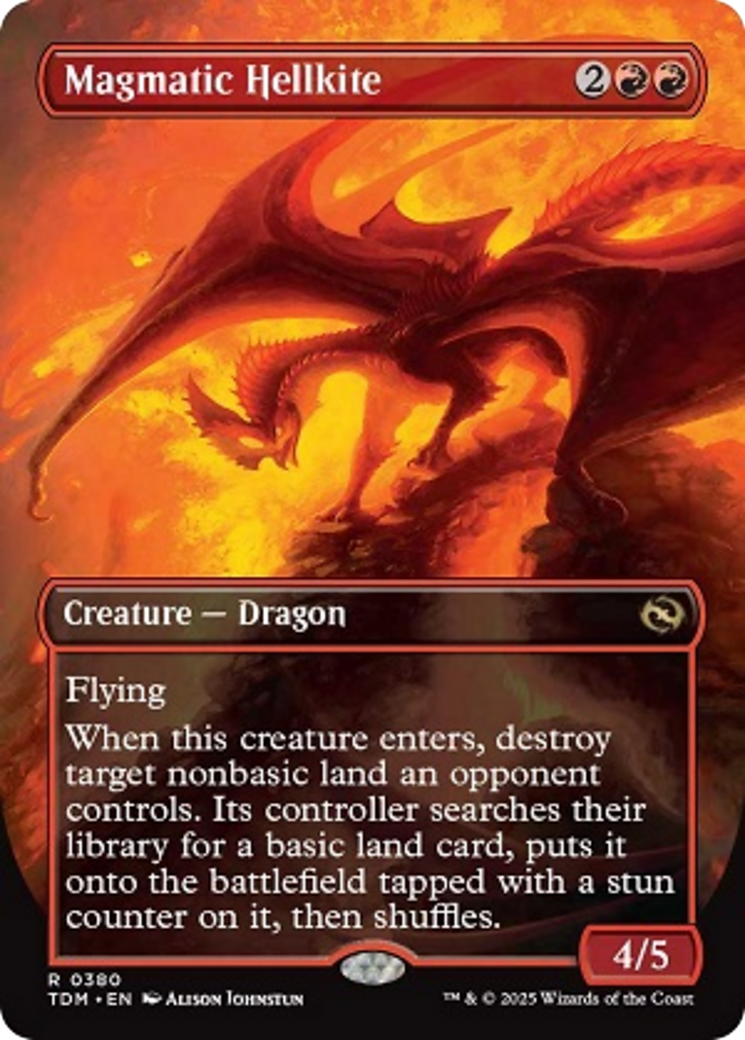 Magmatic Hellkite (Borderless) (TDM-380) - Tarkir: Dragonstorm