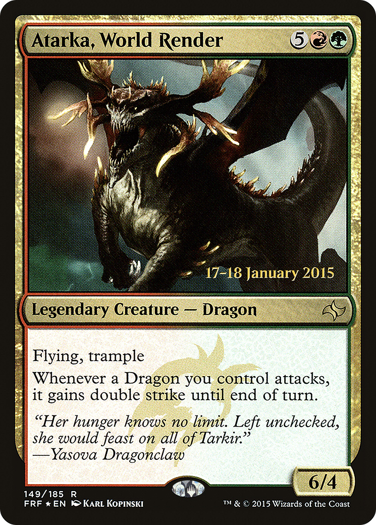 Atarka, World Render (PRE-149S) - Fate Reforged Promos Foil