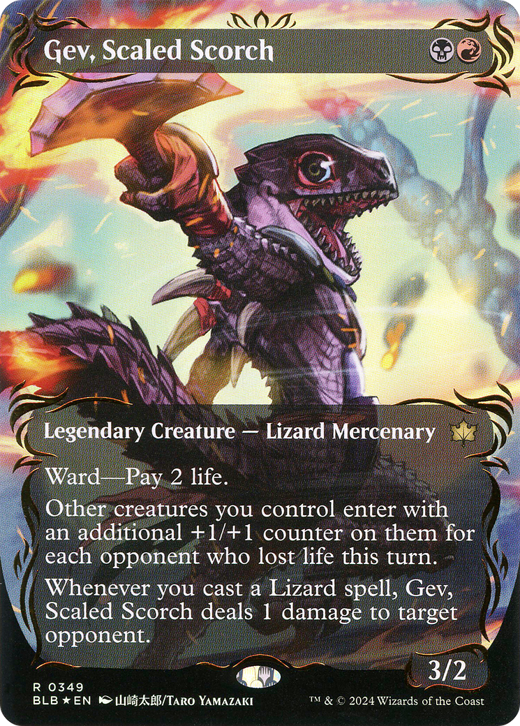 Gev, Scaled Scorch (BLB-349) - Bloomburrow (Borderless) Foil