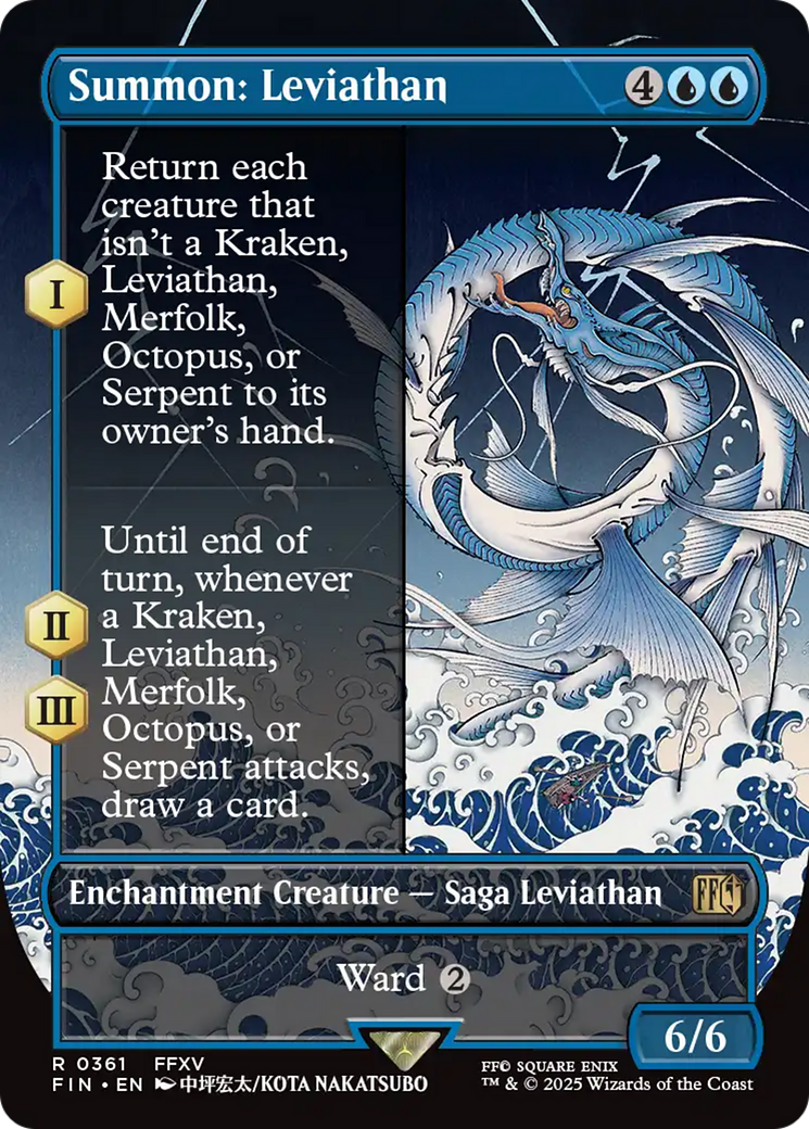 Summon: Leviathan (Borderless) (FIN-361) - FINAL FANTASY Foil