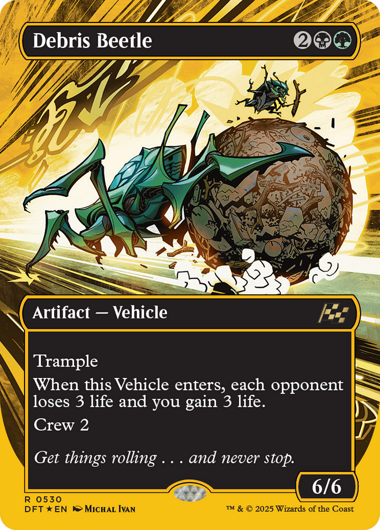 Debris Beetle (Borderless) (First-Place Foil) (DFT-530) - Aetherdrift Foil