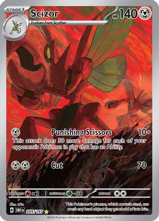 Scizor - 205/197 205 - SV03 Obsidian Flames Holofoil