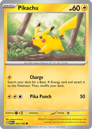 Pikachu - 025/165 25 - SV Scarlet & Violet 151