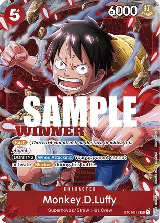 Monkey.D.Luffy (Winner Pack Vol. 5) (ST01-012) - One Piece Promotion Cards Foil