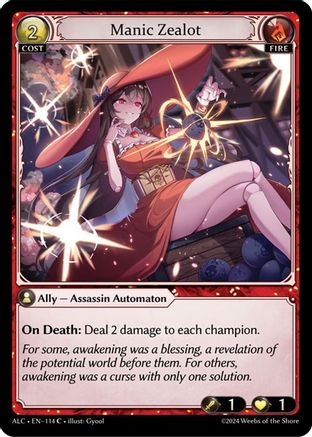 Manic Zealot (114) - Alchemical Revolution Foil