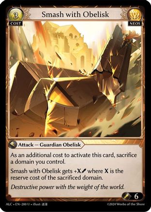 Smash with Obelisk (200) - Alchemical Revolution Foil