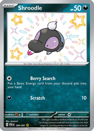 Shroodle - 189/091 189 - SV Paldean Fates Holofoil