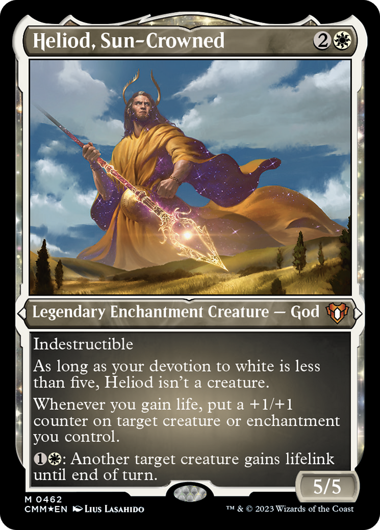 Heliod, Sun-Crowned (CMM-462) - Commander Masters: (nyxtouched) Etched Foil