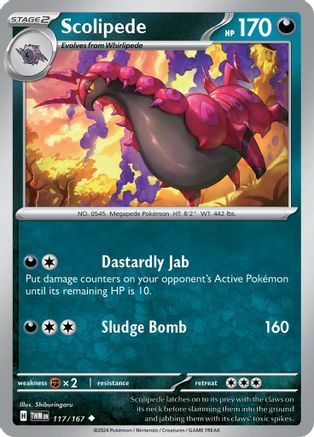 Scolipede 117 - SV06 Twilight Masquerade Reverse Holofoil