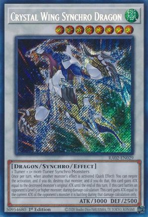 Crystal Wing Synchro Dragon (Secret Rare) (RA02-EN029) - 25th Anniversary Rarity Collection II 1st Edition