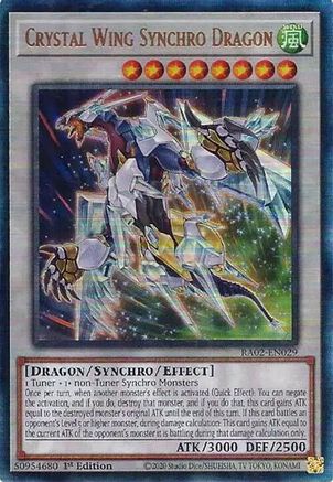 Crystal Wing Synchro Dragon (PUR) (RA02-EN029) - 25th Anniversary Rarity Collection II 1st Edition
