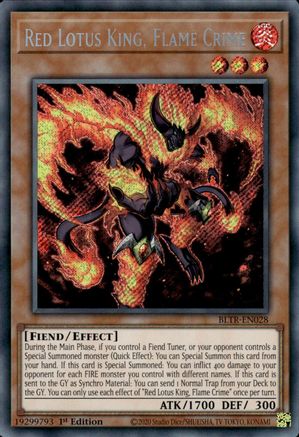 Red Lotus King, Flame Crime (BLTR-EN028) - Battles of Legend: Terminal Revenge 1st Edition