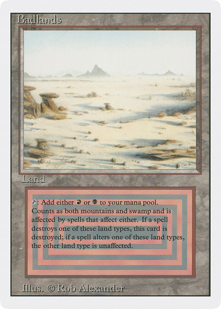 MTG Badlands 英語 3ED リバイズド デュアルランド　b Badlands (3ED-) - Revised Edition – Derpy Cards