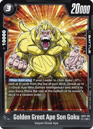 Golden Great Ape Son Goku (FB03-106) - Raging Roar