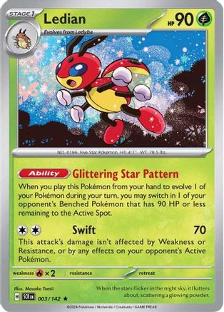 Ledian - 003/142 3 - SV07 Stellar Crown Reverse Holofoil