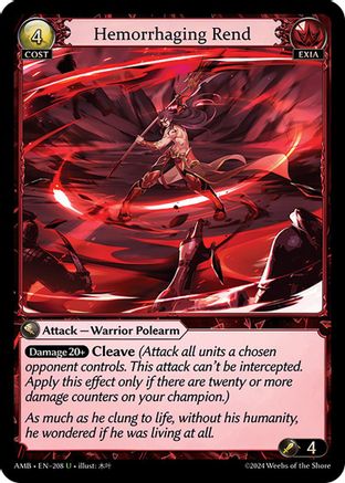 Hemorrhaging Rend (208) - Mortal Ambition Foil