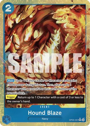 Hound Blaze (Alternate Art) (OP05-057) - Premium Booster Foil