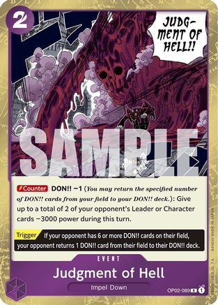 Judgment of Hell (Jolly Roger Foil) (OP02-089) - Premium Booster Foil