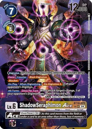 ShadowSeraphimon ACE (Alternate Art) (BT18-071) - Release Special Booster 2.0 Foil