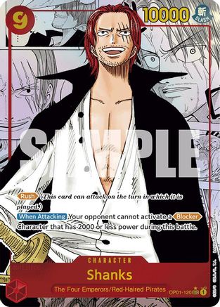 Shanks (Manga) (OP01-120) - Premium Booster Foil