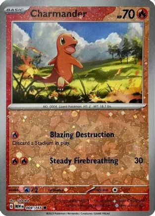 Charmander - 004/165 (Reverse Cosmos Holo) (Costco Exclusive) 4 - Miscellaneous Cards & Products Holofoil