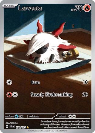 Larvesta - 196/191 196 - SV08 Surging Sparks Holofoil