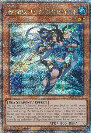Neptabyss, the Atlantean Prince (Quarter Century Secret Rare) (RA03-EN013) - Quarter Century Bonanza 1st Edition