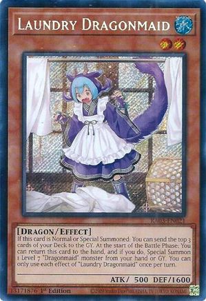 Laundry Dragonmaid (Secret Rare) (RA03-EN021) - Quarter Century Bonanza 1st Edition