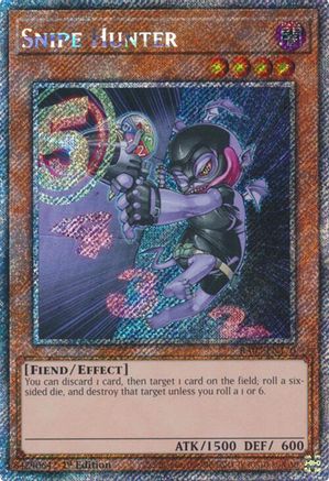 Snipe Hunter (Platinum Secret Rare) (RA03-EN170) - Quarter Century Bonanza 1st Edition
