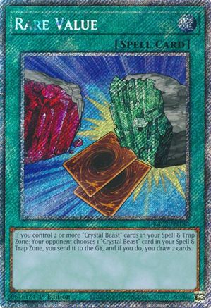 Rare Value (Platinum Secret Rare) (RA03-EN182) - Quarter Century Bonanza 1st Edition
