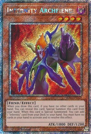 Infernity Archfiend (Platinum Secret Rare) (RA03-EN220) - Quarter Century Bonanza 1st Edition