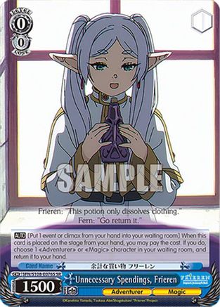 Unnecessary Spendings, Frieren (SR) (SFN/S108-E076S SR) - Frieren: Beyond Journey’s End
