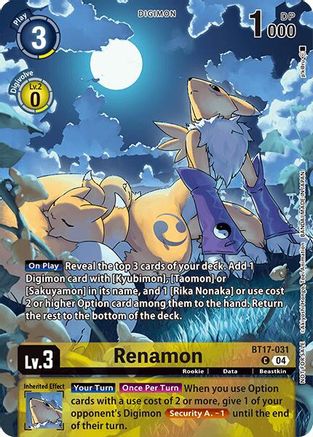Renamon (Legend Pack 2024 Box Topper) (BT17-031) - Chain of Liberation Foil