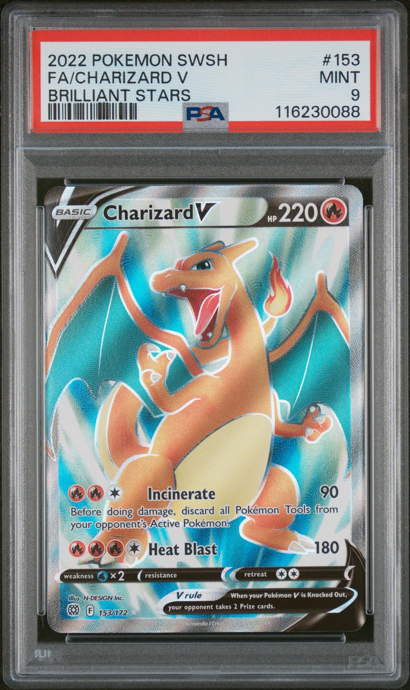 Charizard V Full Art #153 PSA 9