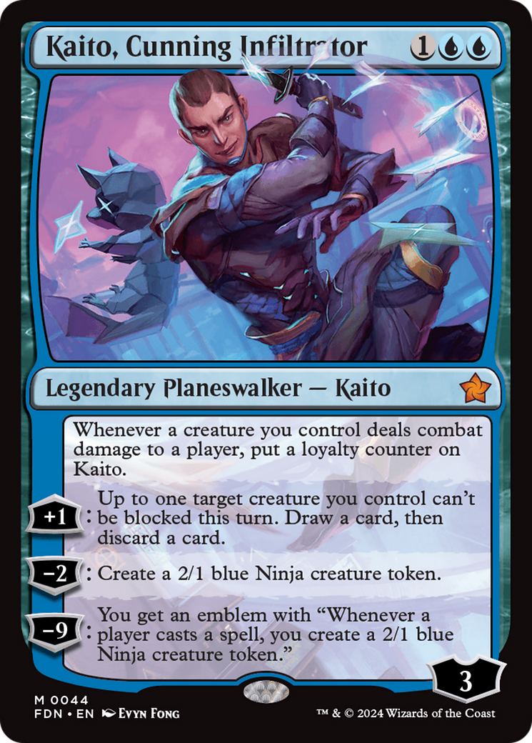 Kaito, Cunning Infiltrator (FDN-044) - Foundations Foil