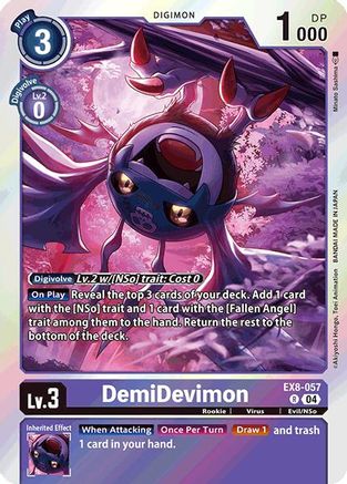 DemiDevimon (EX8-057) - Chain of Liberation Foil Derpy Cards DemiDevimon (EX8-057) - Chain of Liberation Foil Derpy Cards
