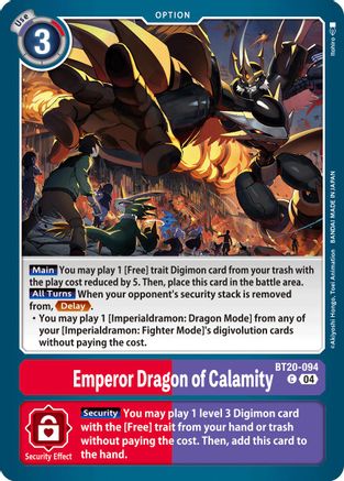 Emperor Dragon of Calamity (BT20-094) - Release Special Booster 2.5