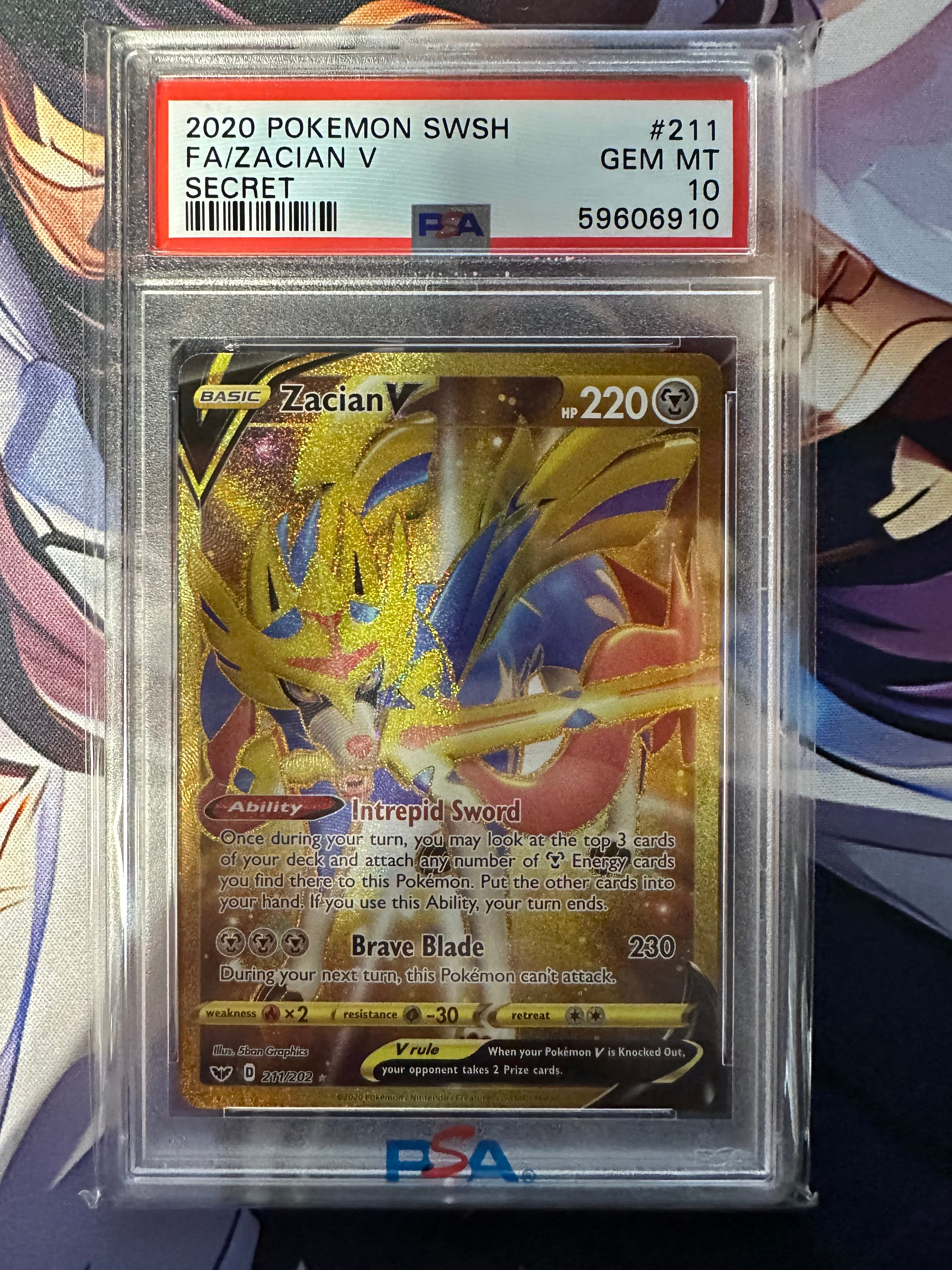 2020 POKEMON SWORD & SHIELD #211 FA/ZACIAN V SECRET PSA 10 Derpy Cards 2020 POKEMON SWORD & SHIELD #211 FA/ZACIAN V SECRET PSA 10 Derpy Cards