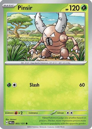 Pinsir - SV Prismatic Evolutions Reverse Holofoil