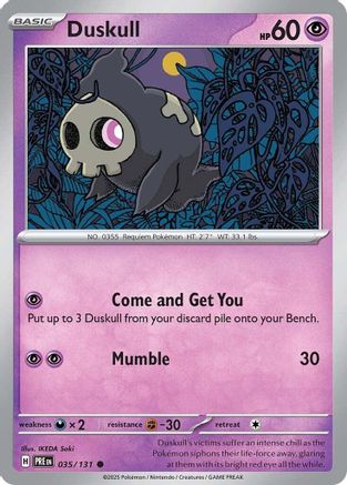 Duskull - SV Prismatic Evolutions Reverse Holofoil