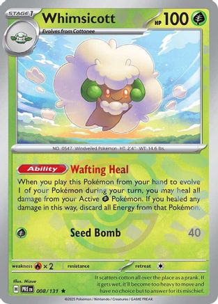 Whimsicott (Master Ball Pattern) 8 - SV Prismatic Evolutions Holofoil
