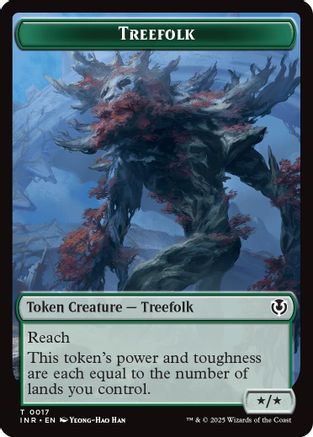 Treefolk // Emblem - Wrenn and Seven Double-Sided Token (-17 // 27) - Innistrad Remastered